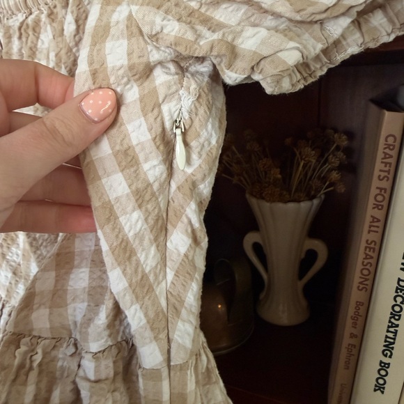 J. Crew Gingham Puff-Sleeve Midi Dress - Picture 6 of 7